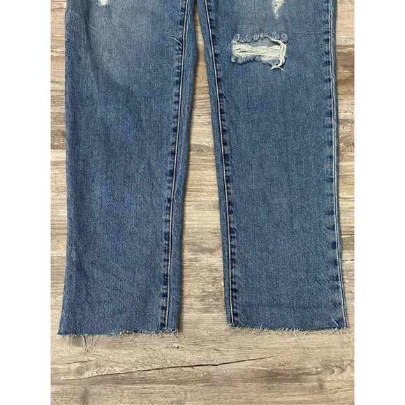 Seven7 Marilyn Boyfriend Jeans Distressed Raw Hem Women’s Size 4 - Picture 3 of 8